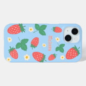 ミニストロベリー・ブロッサム・パーソナライズド Case-Mate iPhoneケース (裏面 (横))