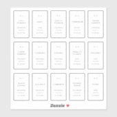 ミニスパイスジャー ラベル パントリー収納ステッカー (シート)