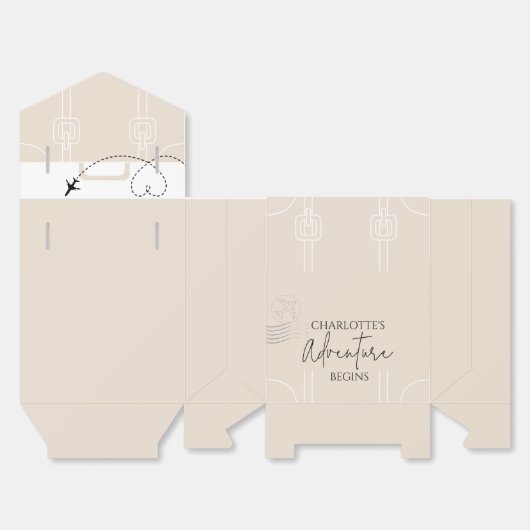 ミニスーツケース旅行の冒険が始まる卒業 フェイバーボックス (見開き)