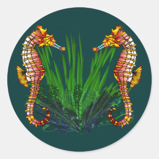 ミニセカリウムピークス海馬ステッカー ラウンドシール