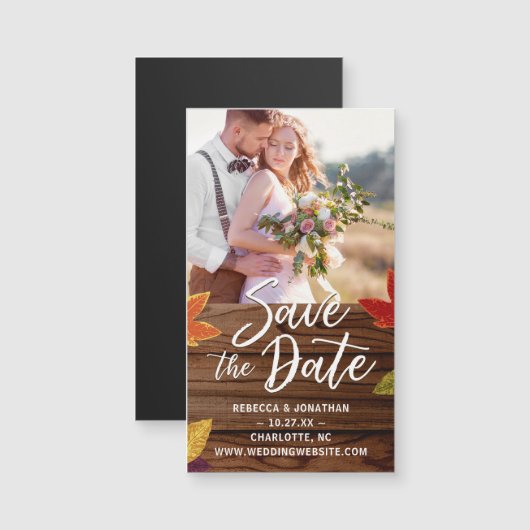 ミニセーブザデートマグネット安 |秋の結婚式 (正面/裏面)