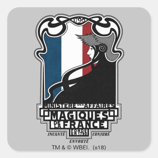 ミニセールデアフェールマニケスドゥラフランスロゴ スクエアシール (正面)