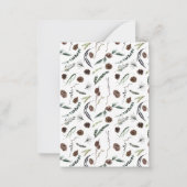 ミニダスティウォータカラーリースメリークリスマスフォト ノートカード (裏面)