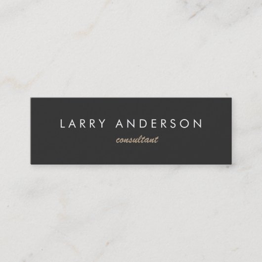 ミニダブルグレーコンサルタントの名刺 スキニー名刺 (正面)