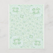 ミニダブルサイド紙パステルターコイズフローラ (裏面)