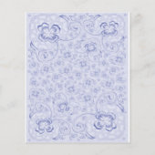 ミニダブルサイド紙パステルブルーフローラ (裏面)