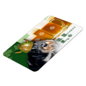 ミニチュアおもしろいシュナウザー聖パトリックの日の贈り物 マグネット (左側)