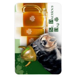 ミニチュアおもしろいシュナウザー聖パトリックの日の贈り物 マグネット