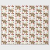 ミニチュアそりの手紙Mクリスマス ラッピングペーパー (フラット)