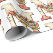 ミニチュアそりの手紙Mクリスマス ラッピングペーパー (ロールコーナー)