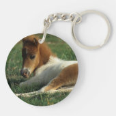 ミニチュアに子馬の置くこと キーホルダー (裏面)