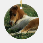 ミニチュアに子馬の置くこと セラミックオーナメント (裏面)