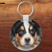 ミニチュアのアメリカの羊飼いキーチェーン キーホルダー (正面)