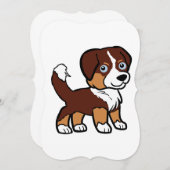 ミニチュアのアメリカの羊飼いレッドトリとテールカード (正面/裏面)