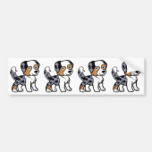 ミニチュアのアメリカンシェパードブルーメルテール バンパーステッカー (正面)