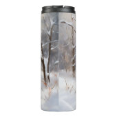 ミニチュアのシュナウザーで雪のクリスマスを過ごす タンブラー (裏面)