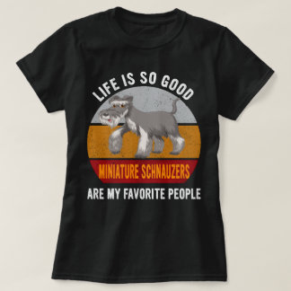 ミニチュアのシュナウザーは私のお気に入りの人々Dogmom Tシャツ