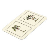 ミニチュアのフレームのヤシの木2本 マグネット (左側)