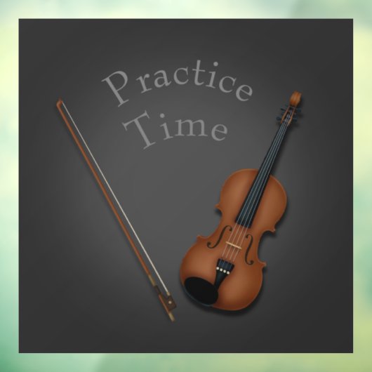 ミニチュアのヴァイオリンパーソナライズされたと弓の練習室 ウィンドウサイン (シート3)