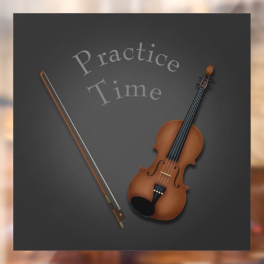 ミニチュアのヴァイオリンパーソナライズされたと弓の練習室 ウィンドウサイン (シート2)