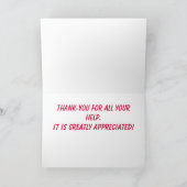 ミニチュアの子ヤギの感謝カード サンキューカード (内部)