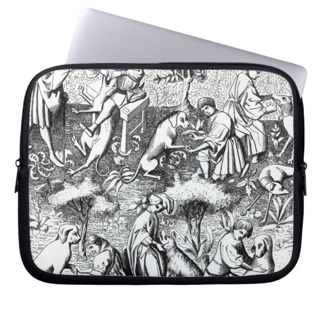 ミニチュアの後の犬そして彼らの治療の病気、 ラップトップスリーブ (正面)