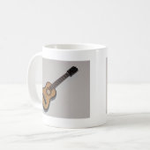 ミニチュアの美しいアコースティックとエレクトリックギター コーヒーマグカップ (正面左)