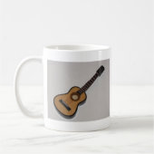 ミニチュアの美しいアコースティックとエレクトリックギター コーヒーマグカップ (左)