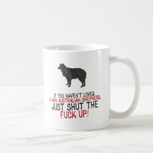 ミニチュアオーストラリアの羊飼い コーヒーマグカップ (右)