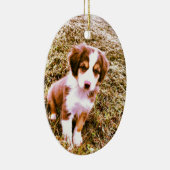 ミニチュアオーストラリアの羊飼い! 小型オーストラリアの子犬! セラミックオーナメント (右)