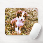 ミニチュアオーストラリアの羊飼い! 小型オーストラリアの子犬! マウスパッド (マウス)
