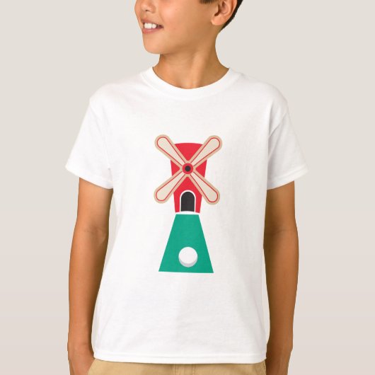ミニチュアゴルフ風車 Tシャツ (正面)
