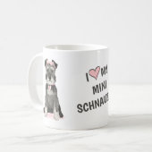 ミニチュアシュナウザーが大好き コーヒーマグカップ (正面左)