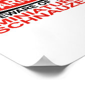 ミニチュアシュナウザーに注意 ポスター (角)