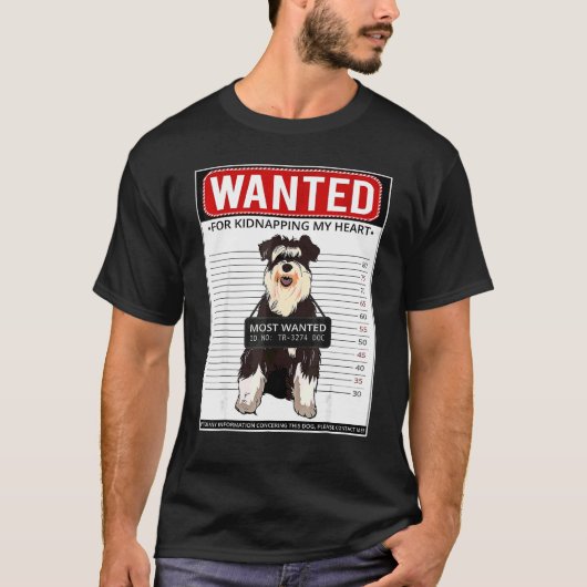 ミニチュアシュナウザーのお父さん お母さん Tシャツ (正面)