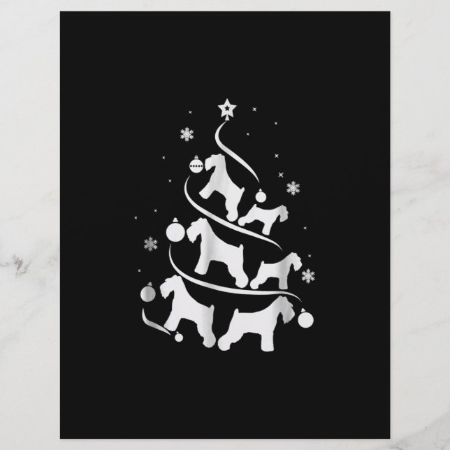 ミニチュアシュナウザーのクリスマスツリーの犬愛好家 レターヘッド (正面)