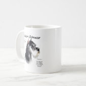 ミニチュアシュナウザーの歴史デザイン コーヒーマグカップ (正面左)