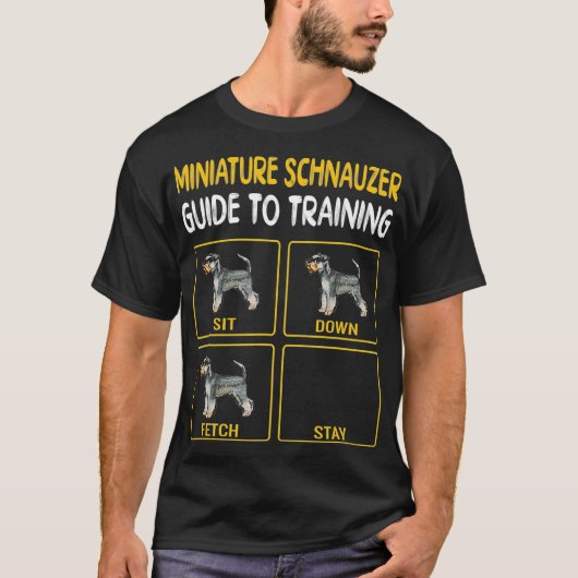 ミニチュアシュナウザーの犬訓練ガイド Tシャツ (正面)