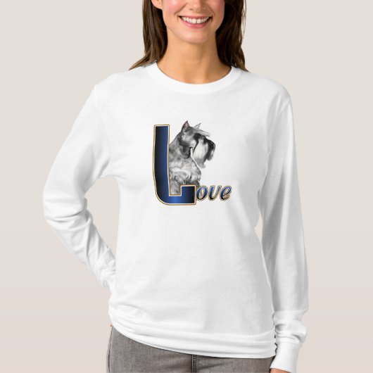 ミニチュアシュナウザーの贈り物 Tシャツ (正面)