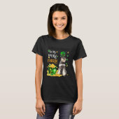 ミニチュアシュナウザーはラッキーなチャーム可愛い犬 Tシャツ (正面フル)