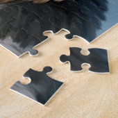 ミニチュアシュナウザーウォーターカラー絵画アート ジグソーパズル (側面)