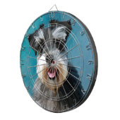 ミニチュアシュナウザーウォーターカラー絵画アート ダーツボード (正面右)