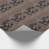 ミニチュアシュナウザーウォーターカラー絵画アート ラッピングペーパー (角)