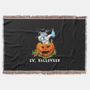 ミニチュアシュナウザーエウハロウィンカボチャ洗浄 スローブランケット