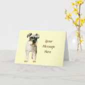 ミニチュアシュナウザーグリーティングカード カード (黄色い花)