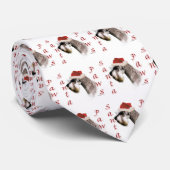 ミニチュアシュナウザーサンタポーズ ネクタイ (ロール)