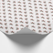 ミニチュアシュナウザーサンタポーズ ラッピングペーパー (角)