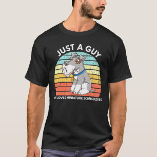 ミニチュアシュナウザースシュナウズが大好きな男 Tシャツ