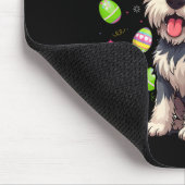 ミニチュアシュナウザードグイースターエッグ狩りバニーイヤー マウスパッド (コーナー)