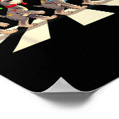 ミニチュアシュナウザードッグクロッシングロードクリスマス ポスター (角)